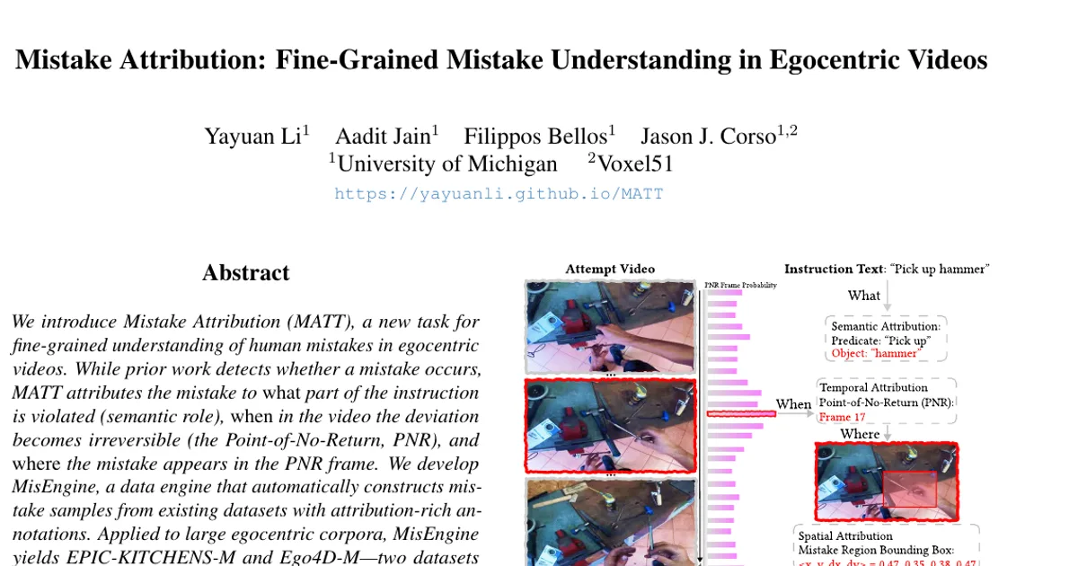 Mistake Attribution: Fine-Grained Mistake Understanding in Egocentric Videos