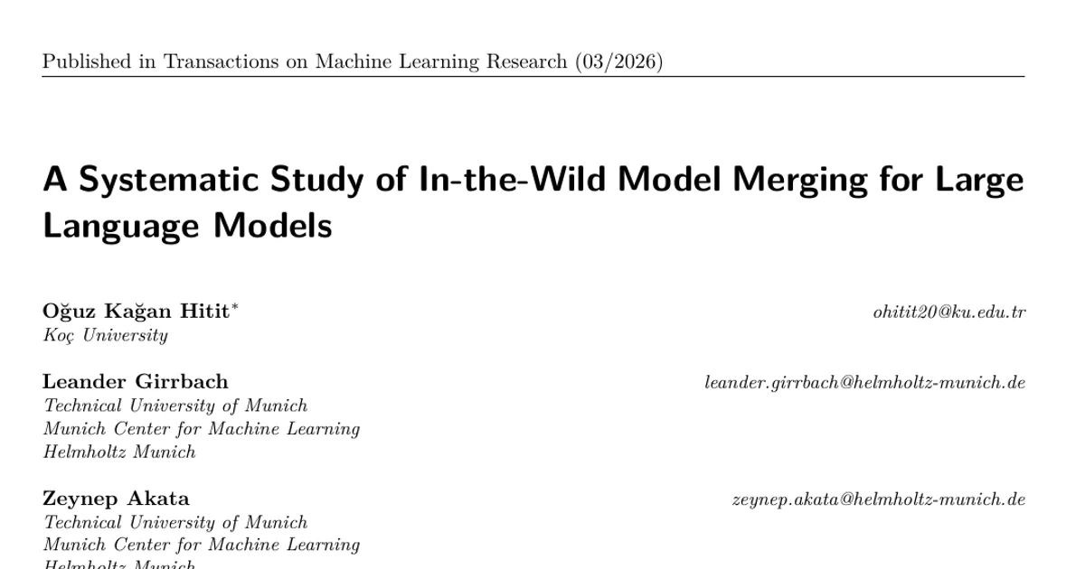 A Systematic Study of In-the-Wild Model Merging for Large Language Models