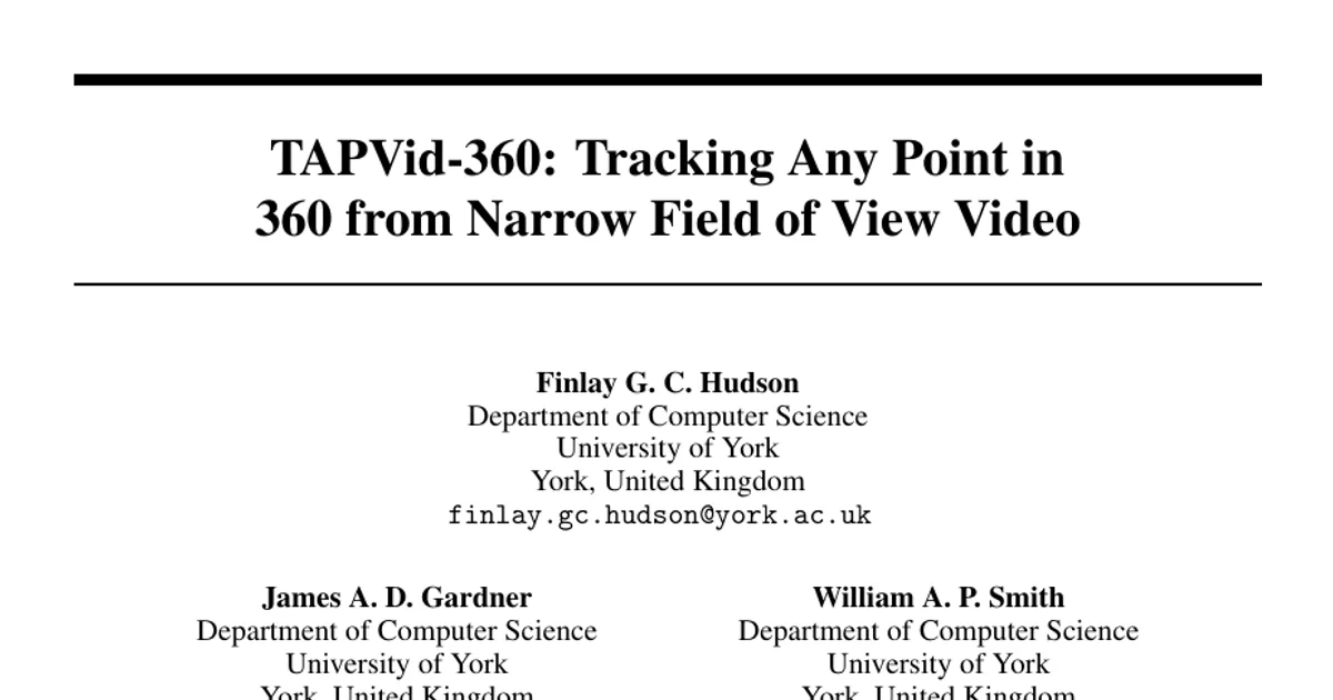 TAPVid-360: Tracking Any Point in 360 from Narrow Field of View Video