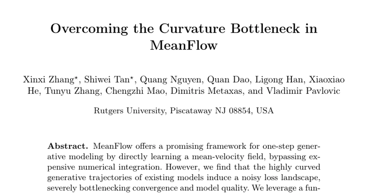Overcoming the Curvature Bottleneck in MeanFlow