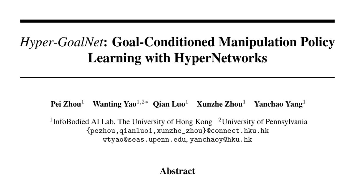 Hyper-GoalNet: Goal-Conditioned Manipulation Policy Learning with HyperNetworks
