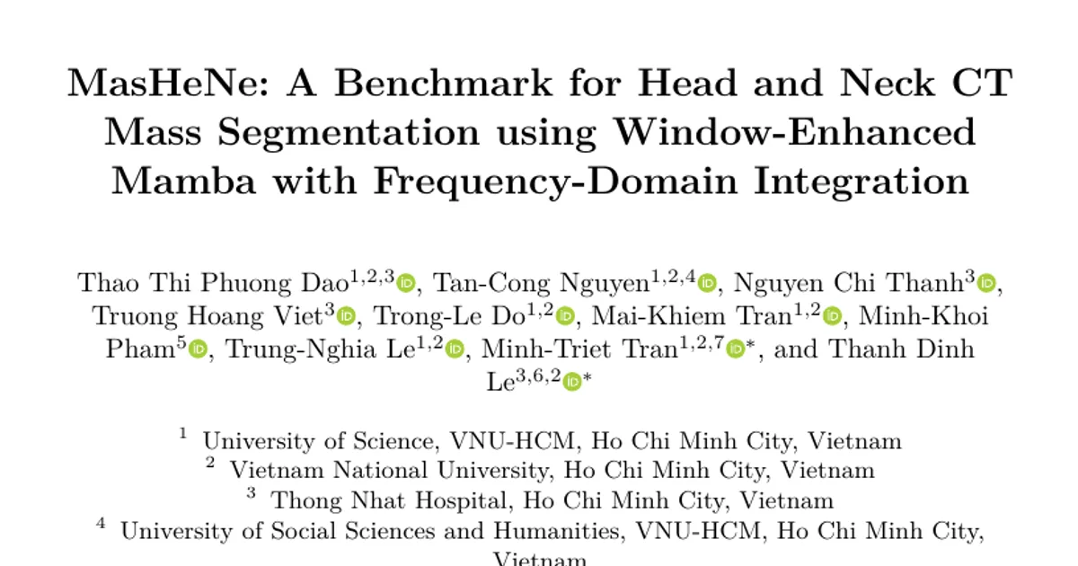 MasHeNe: A Benchmark for Head and Neck CT Mass Segmentation using Window-Enhanced Mamba with Frequency-Domain Integration