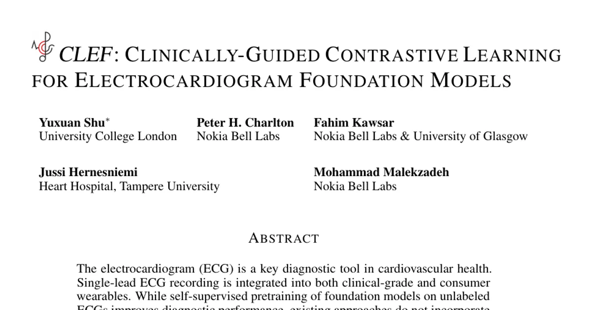 CLEF: Clinically-Guided Contrastive Learning for Electrocardiogram Foundation Models