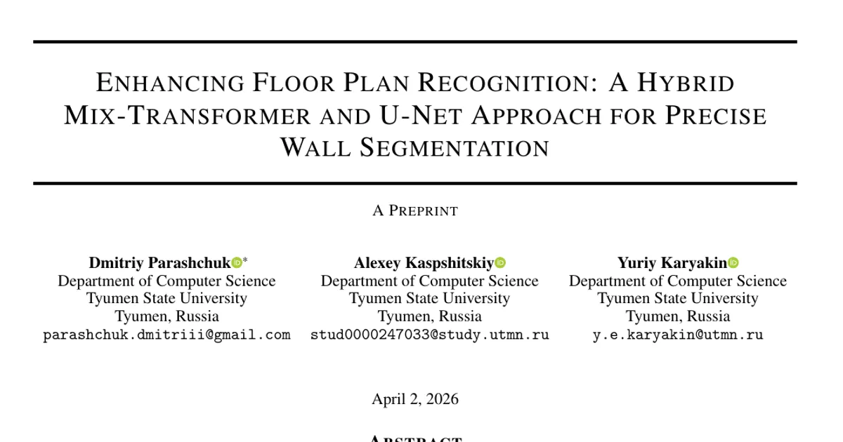 Enhancing Floor Plan Recognition: A Hybrid Mix-Transformer and U-Net Approach for Precise Wall Segmentation