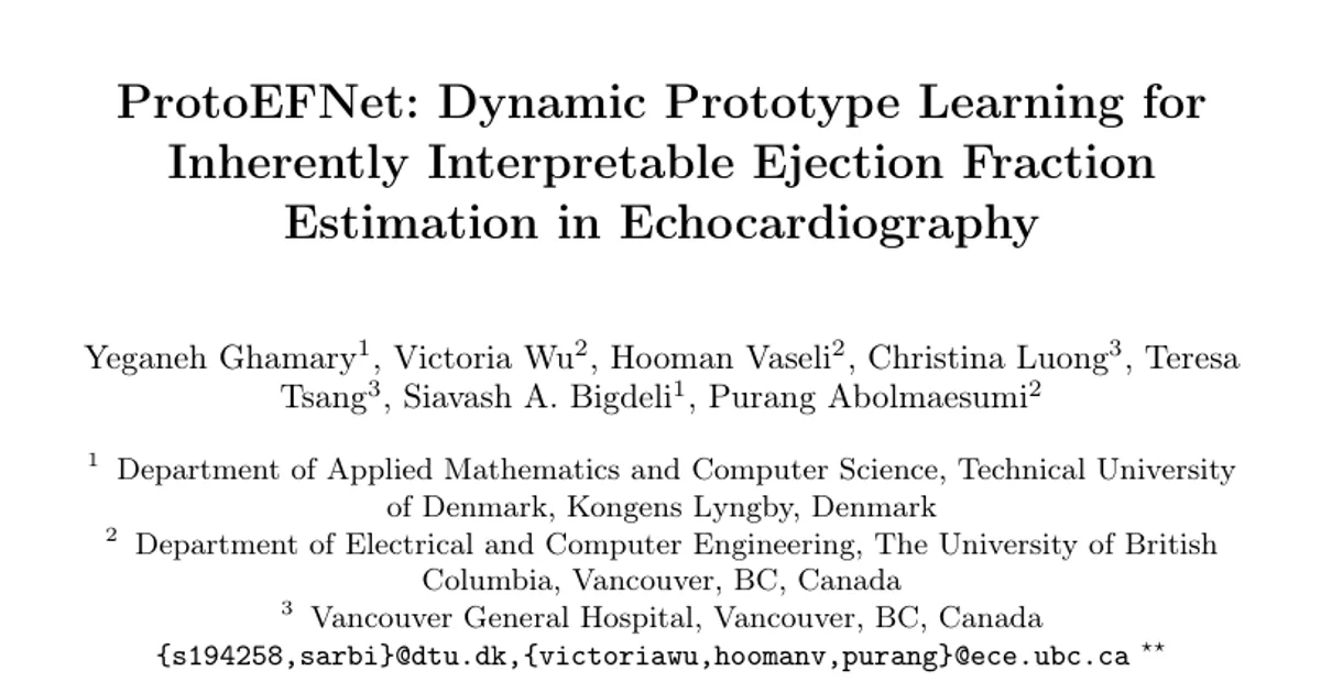 ProtoEFNet: Dynamic Prototype Learning for Inherently Interpretable Ejection Fraction Estimation in Echocardiography