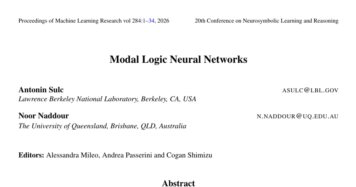 Modal Logic Neural Networks