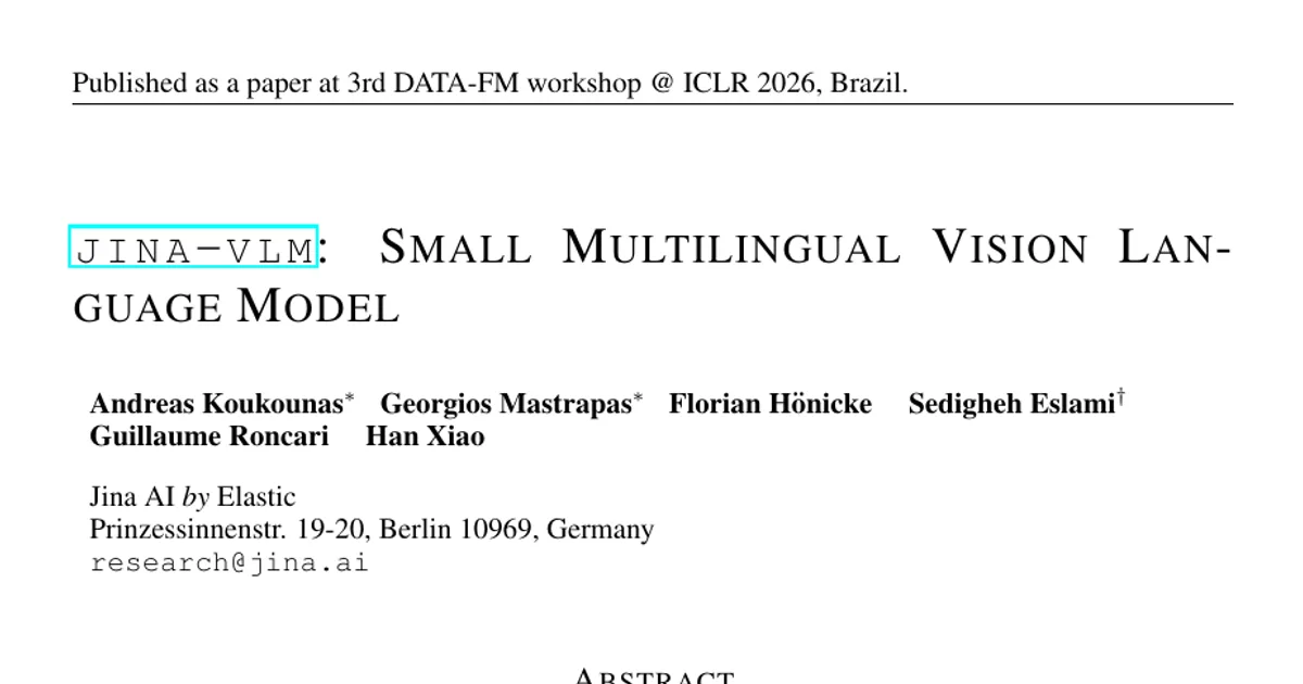 jina-vlm: Small Multilingual Vision Language Model