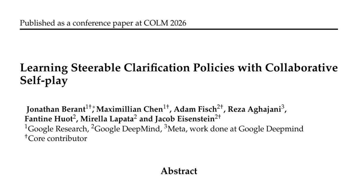 Learning Steerable Clarification Policies with Collaborative Self-play