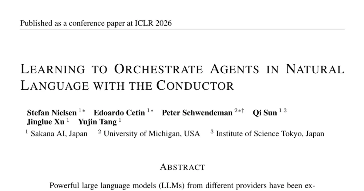 Learning to Orchestrate Agents in Natural Language with the Conductor
