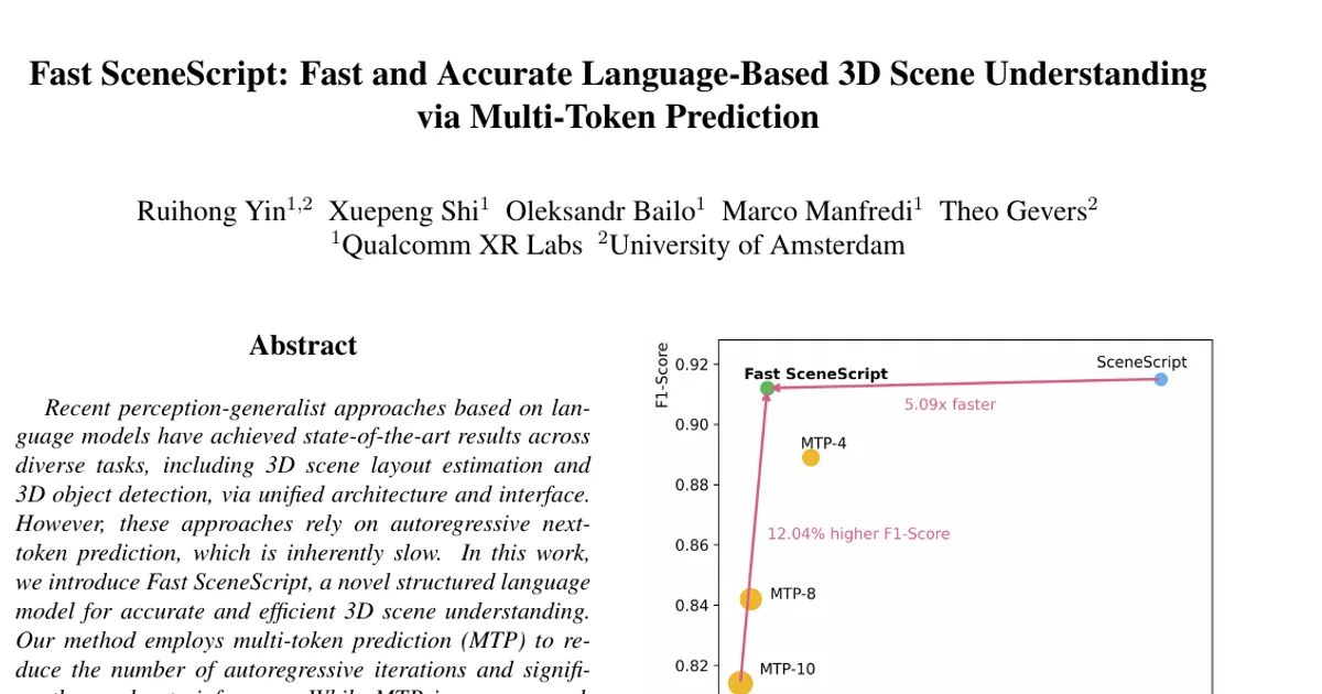 Fast SceneScript: Fast and Accurate Language-Based 3D Scene Understanding via Multi-Token Prediction