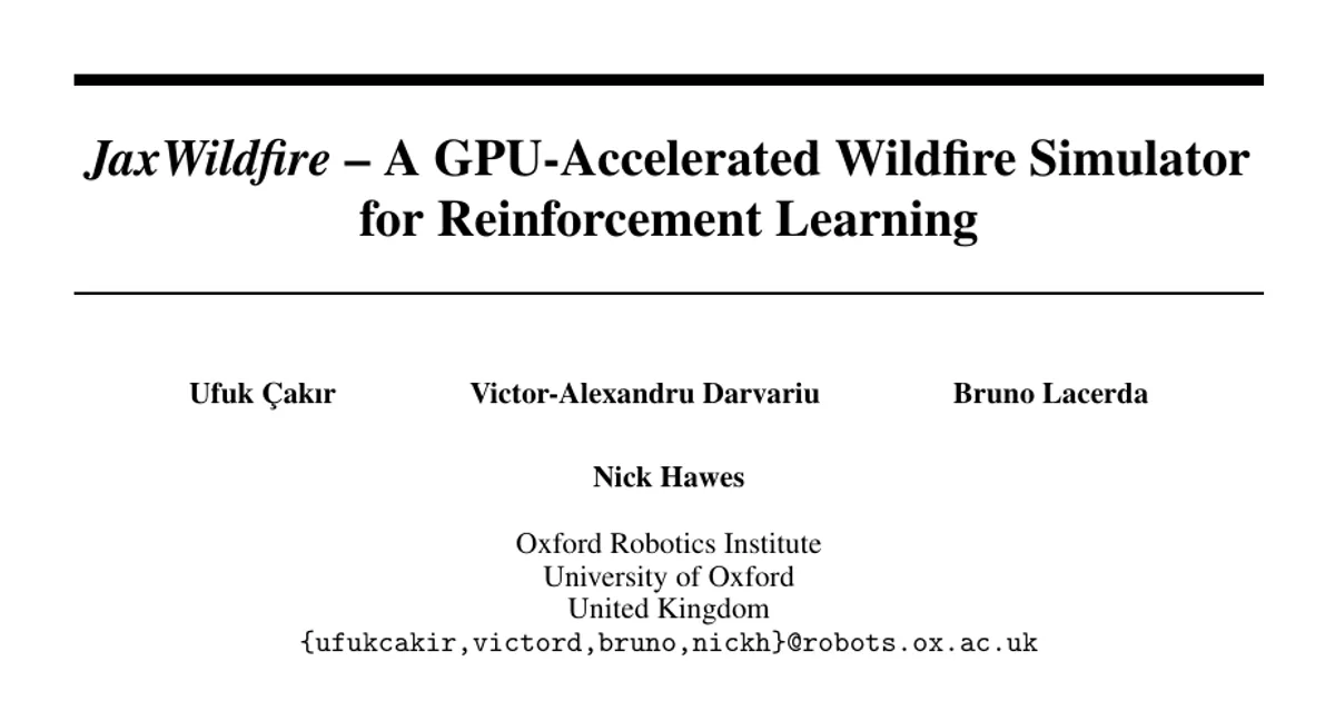 JaxWildfire: A GPU-Accelerated Wildfire Simulator for Reinforcement Learning