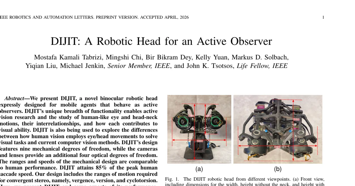 DIJIT: A Robotic Head for an Active Observer