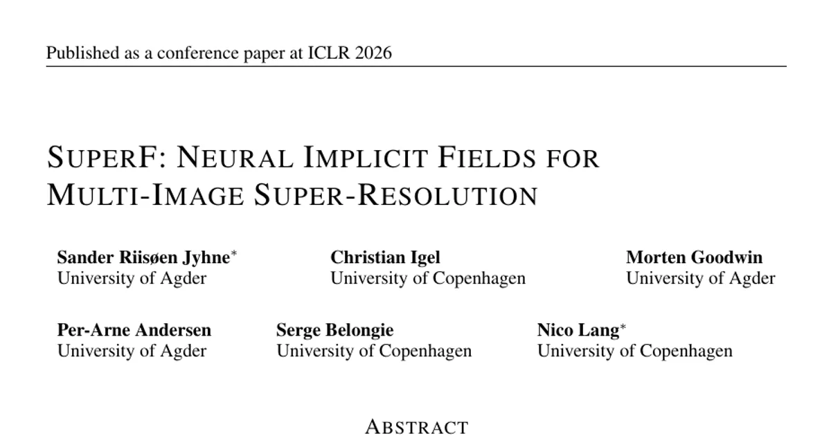 SuperF: Neural Implicit Fields for Multi-Image Super-Resolution