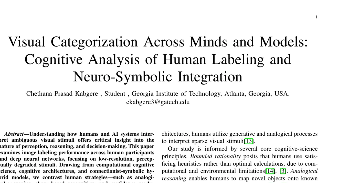 Visual Categorization Across Minds and Models: Cognitive Analysis of Human Labeling and Neuro-Symbolic Integration