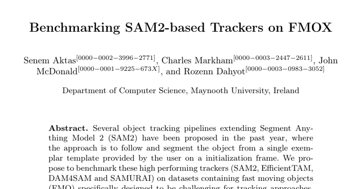 Benchmarking SAM2-based Trackers on FMOX