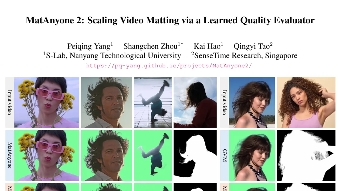 MatAnyone 2: Scaling Video Matting via a Learned Quality Evaluator