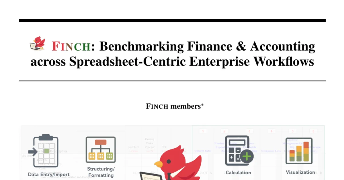 Finch: Benchmarking Finance & Accounting across Spreadsheet-Centric Enterprise Workflows