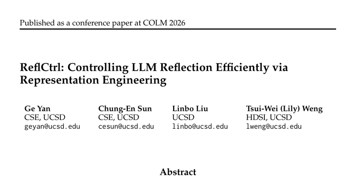 ReflCtrl: Controlling LLM Reflection Efficiently via Representation Engineering