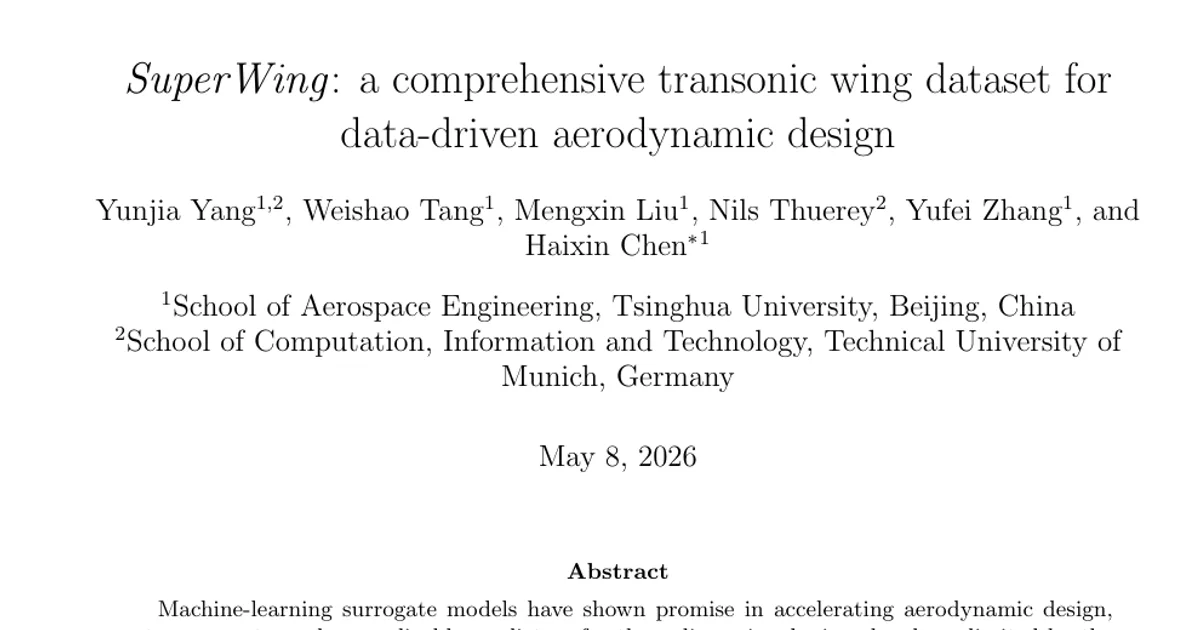 SuperWing: a comprehensive transonic wing dataset for data-driven aerodynamic design
