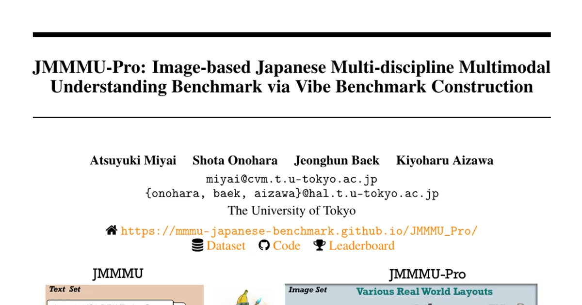 JMMMU-Pro: Image-based Japanese Multi-discipline Multimodal Understanding Benchmark via Vibe Benchmark Construction