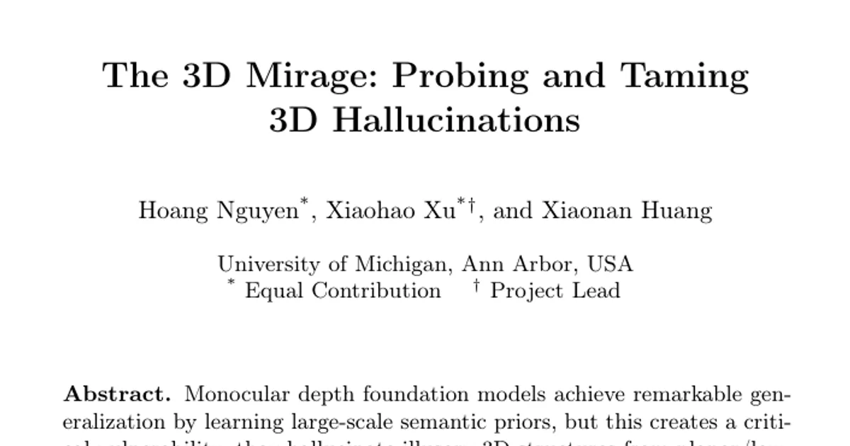 The 3D Mirage: Probing and Taming 3D Hallucinations