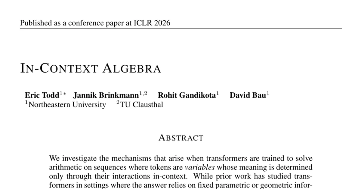 In-Context Algebra