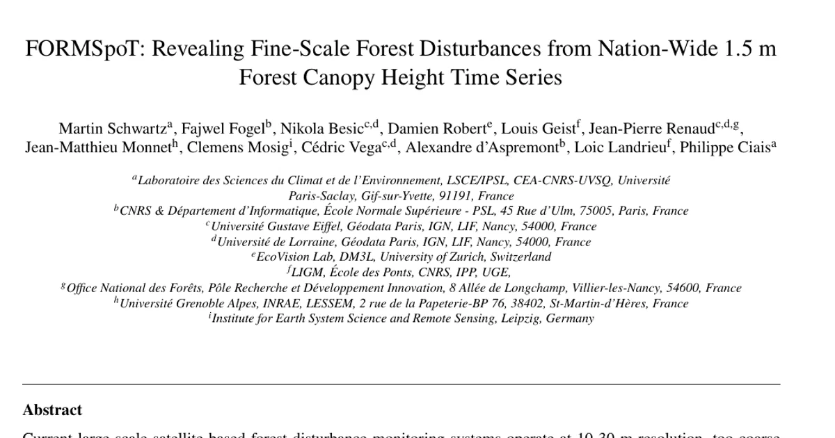 FORMSpoT: Revealing Fine-Scale Forest Disturbances from Nation-Wide 1.5 m Forest Canopy Height Time Series