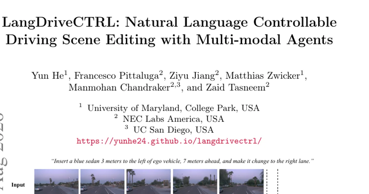 LangDriveCTRL: Natural Language Controllable Driving Scene Editing with Multi-modal Agents