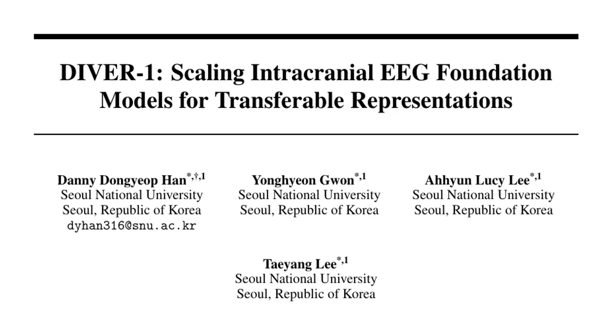 DIVER-1: Scaling Intracranial EEG Foundation Models for Transferable Representations