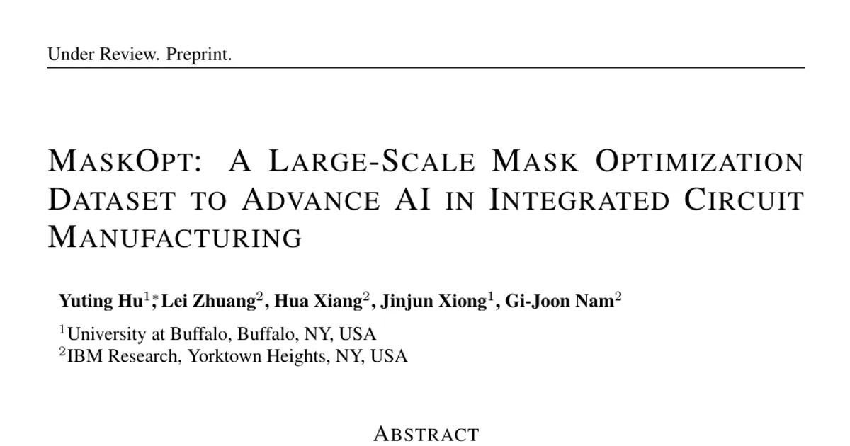 MaskOpt: A Large-Scale Mask Optimization Dataset to Advance AI in Integrated Circuit Manufacturing