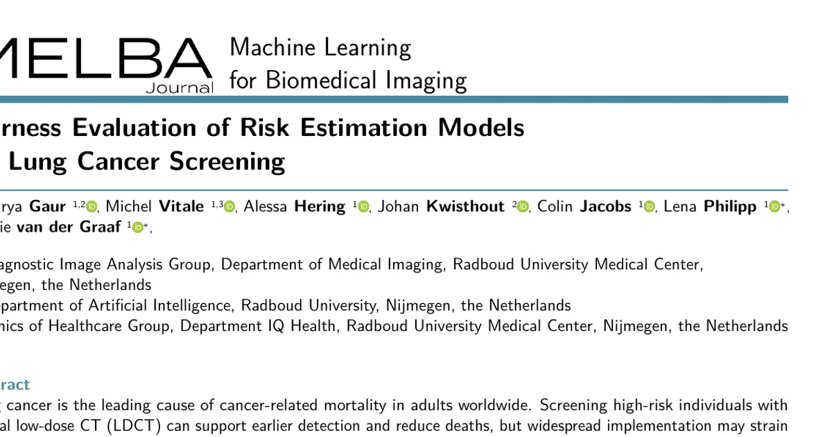 Fairness Evaluation of Risk Estimation Models for Lung Cancer Screening