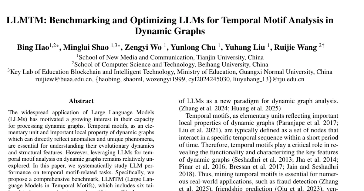 LLMTM: Benchmarking and Optimizing LLMs for Temporal Motif Analysis in Dynamic Graphs