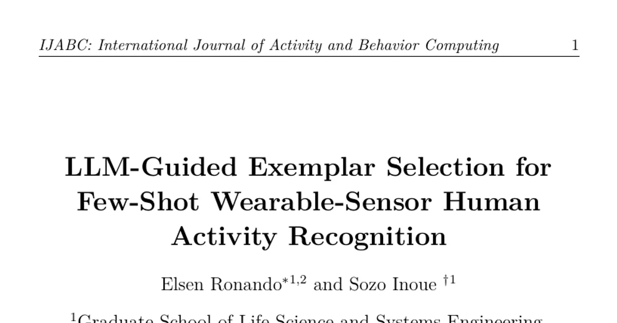 LLM-Guided Exemplar Selection for Few-Shot Wearable-Sensor Human Activity Recognition