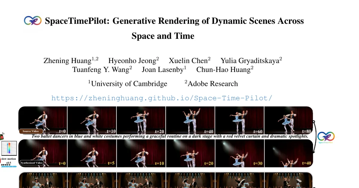 SpaceTimePilot: Generative Rendering of Dynamic Scenes Across Space and Time