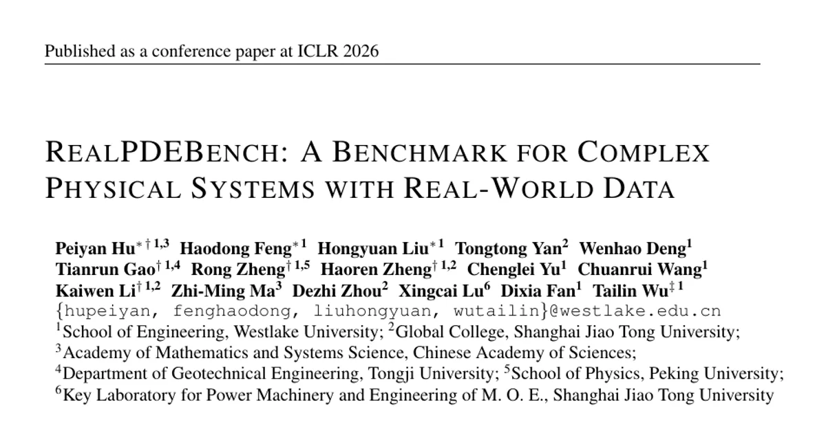 RealPDEBench: A Benchmark for Complex Physical Systems with Real-World Data