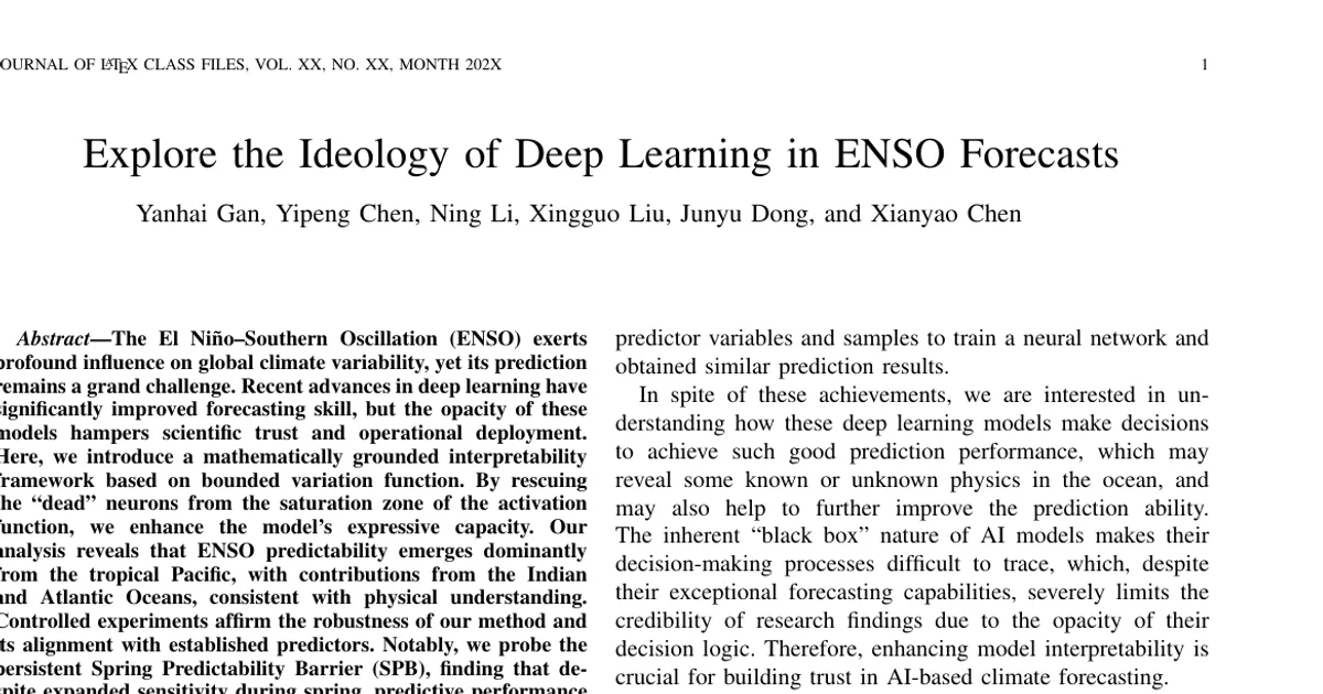 Explore the Ideology of Deep Learning in ENSO Forecasts