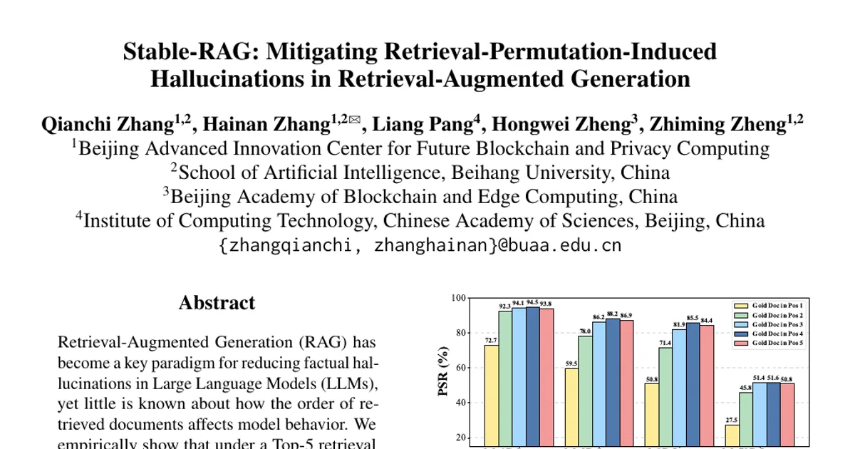 Stable-RAG: Mitigating Retrieval-Permutation-Induced Hallucinations in Retrieval-Augmented Generation