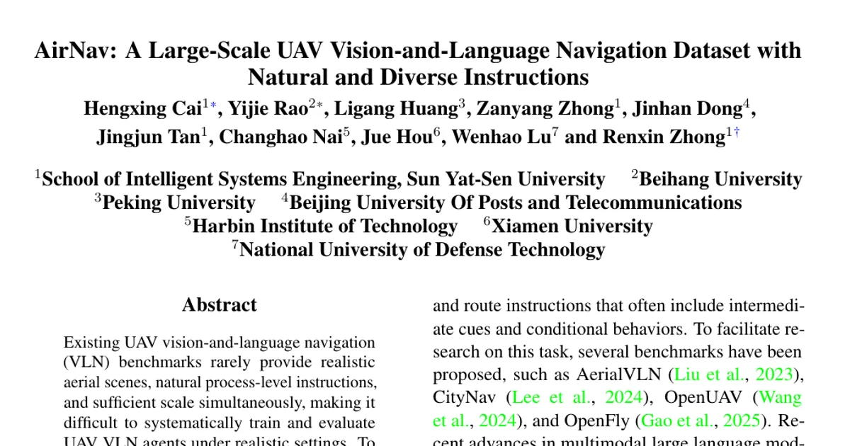 AirNav: A Large-Scale UAV Vision-and-Language Navigation Dataset with Natural and Diverse Instructions