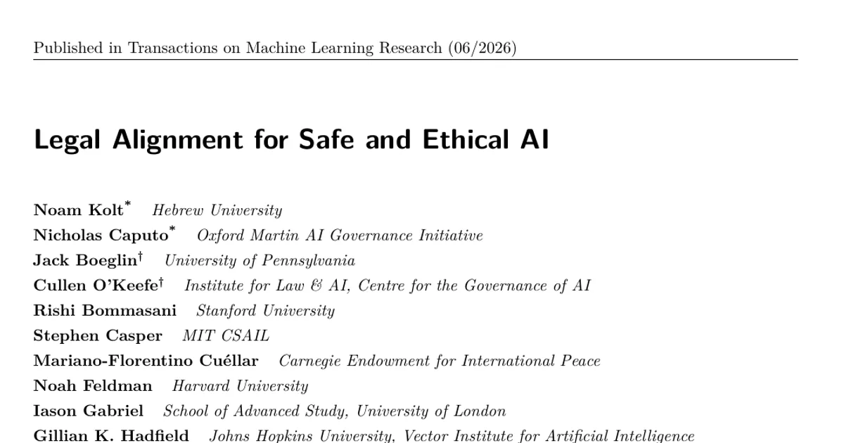 Legal Alignment for Safe and Ethical AI