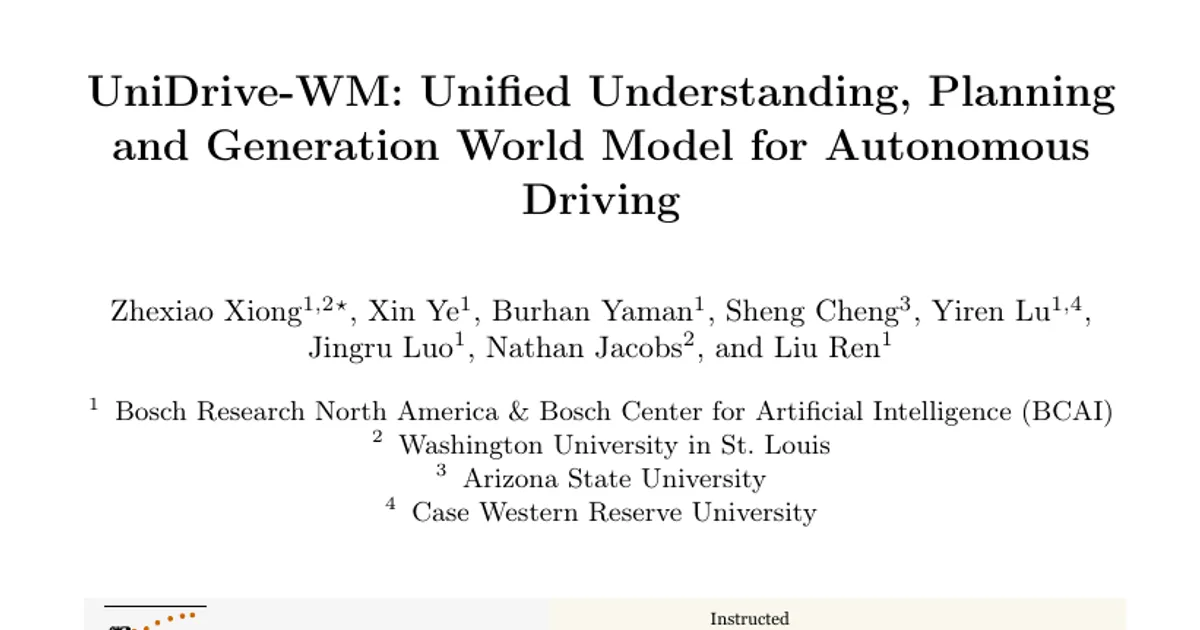 UniDrive-WM: Unified Understanding, Planning and Generation World Model for Autonomous Driving