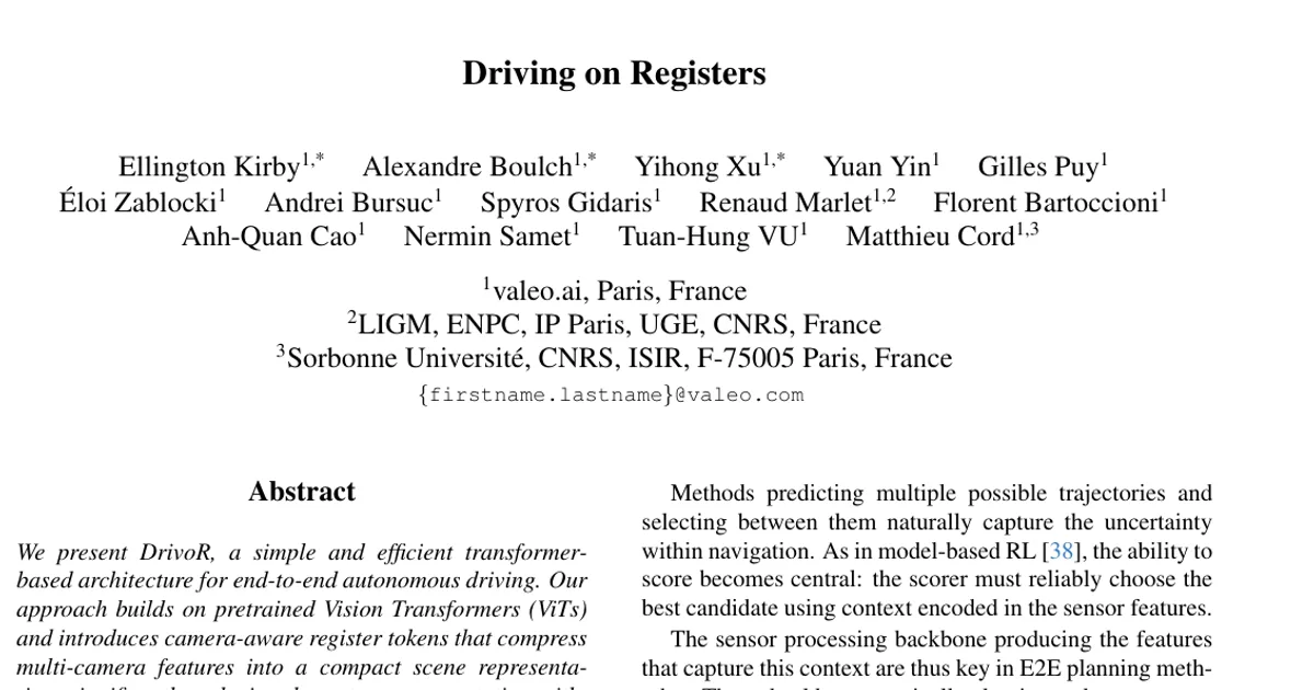 Driving on Registers