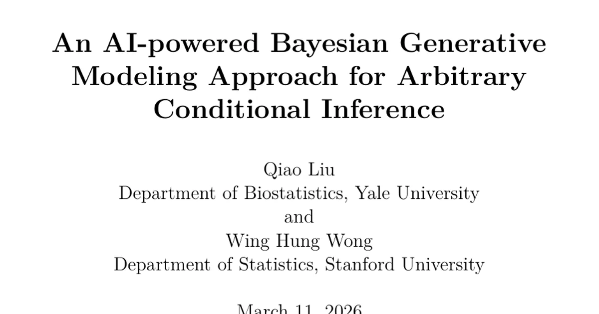 An AI-powered Bayesian Generative Modeling Approach for Arbitrary Conditional Inference