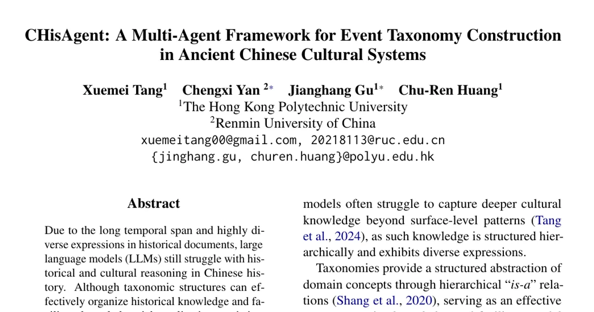 CHisAgent: A Multi-Agent Framework for Event Taxonomy Construction in Ancient Chinese Cultural Systems