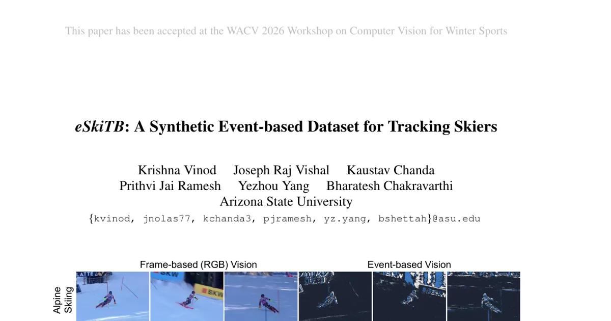 eSkiTB: A Synthetic Event-based Dataset for Tracking Skiers