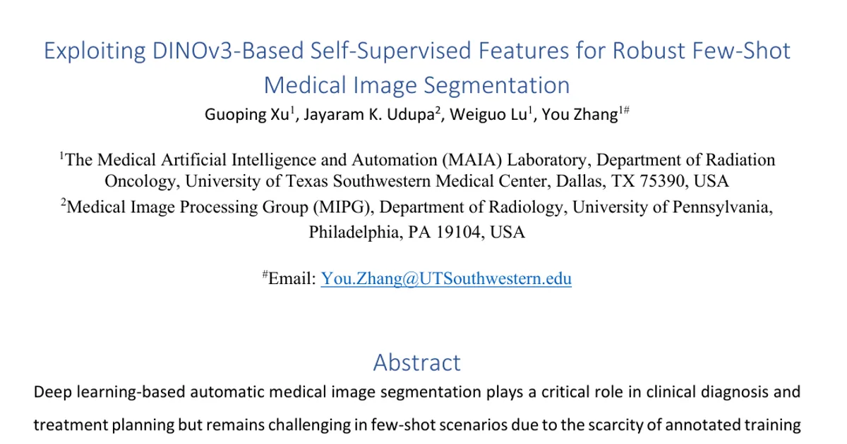 Exploiting DINOv3-Based Self-Supervised Features for Robust Few-Shot Medical Image Segmentation