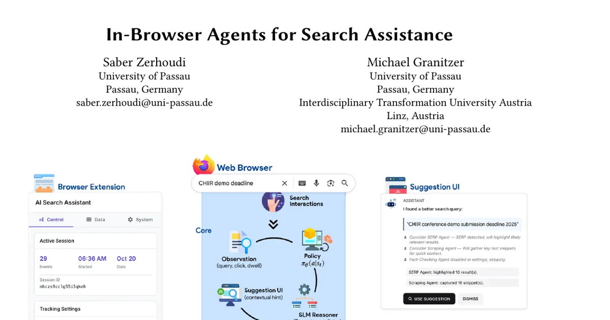 In-Browser Agents for Search Assistance