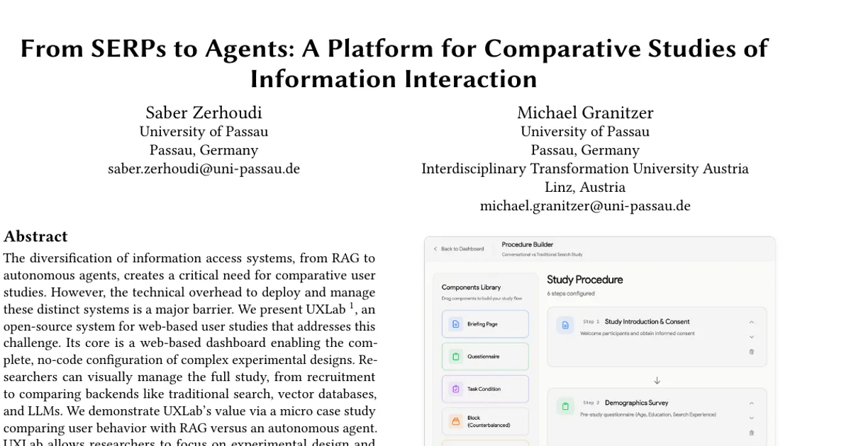 From SERPs to Agents: A Platform for Comparative Studies of Information Interaction