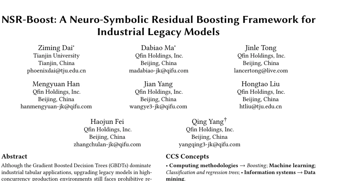 NSR-Boost: A Neuro-Symbolic Residual Boosting Framework for Industrial Legacy Models