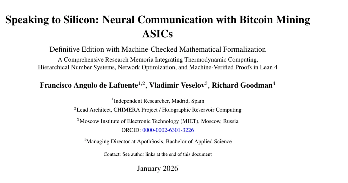 Speaking to Silicon: Neural Communication with Bitcoin Mining ASICs