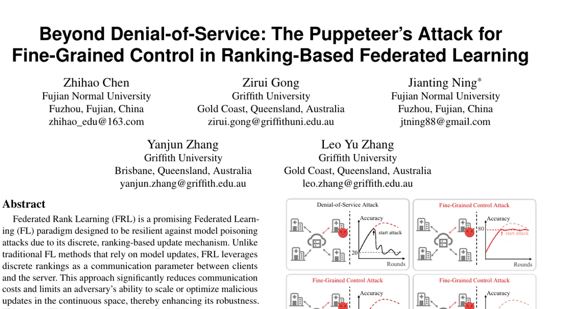 Beyond Denial-of-Service: The Puppeteer's Attack for Fine-Grained Control in Ranking-Based Federated Learning